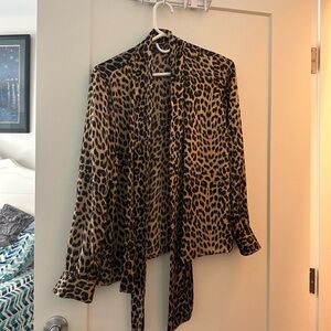 Brooks Brothers Leopard Print Blouse